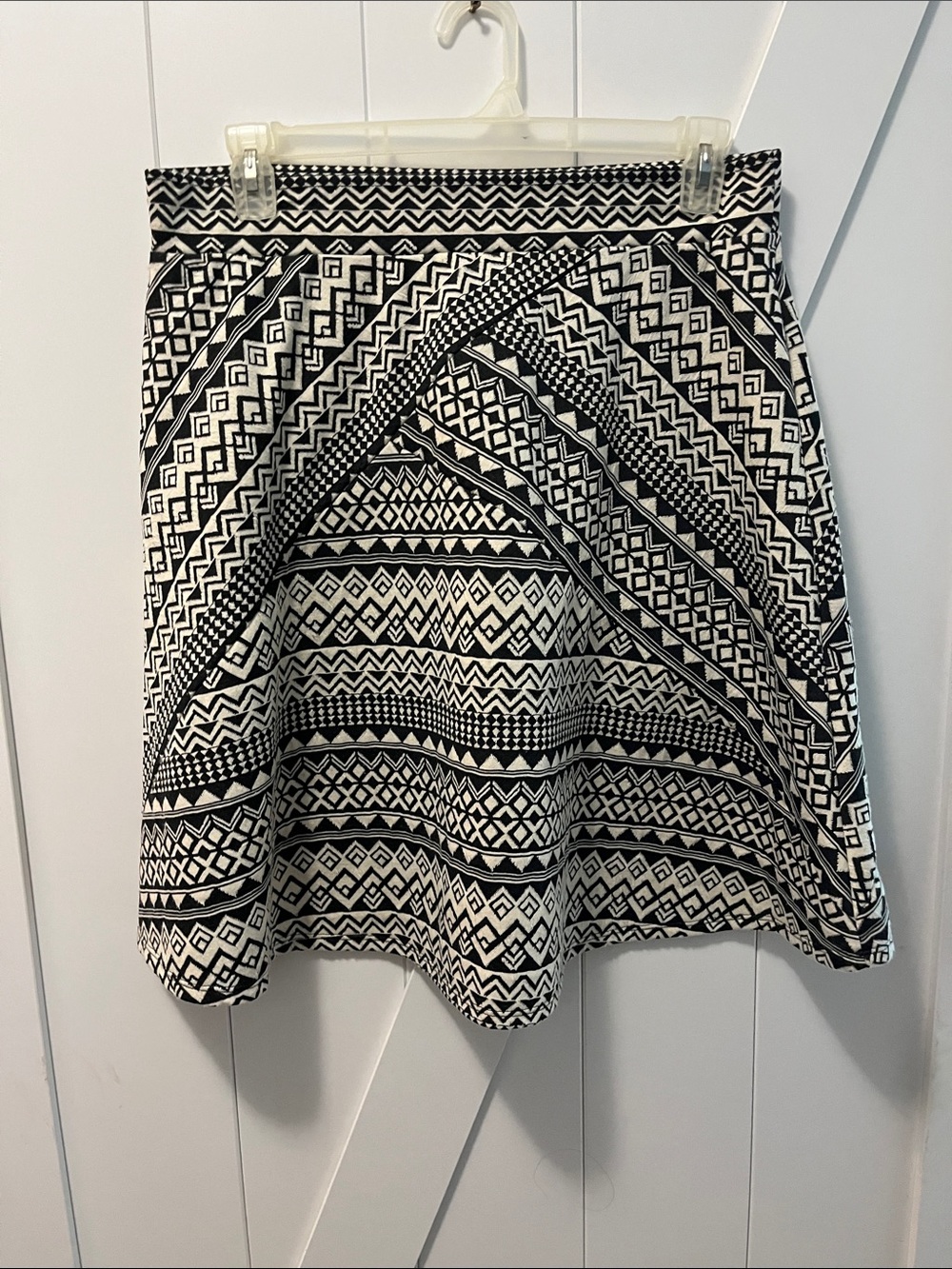 Studio 253 Black & White Patterned Skirt - Women